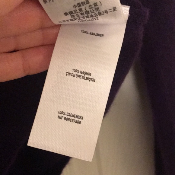 NWT Purple Cashmere Ted Baker V-neck sweater - Picture 12 of 14